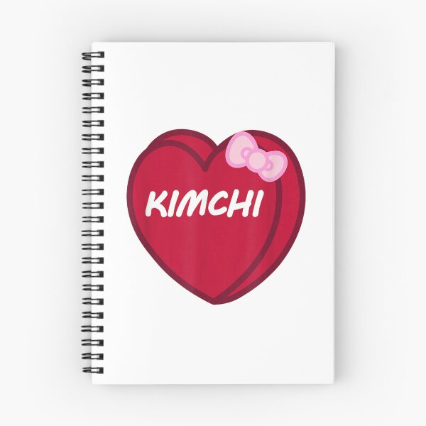 Item preview, Kimchi Heart Pink Ribbon Bow Kawaii Korean Food Lover Aesthetic Design designed and sold by EricCotanori.