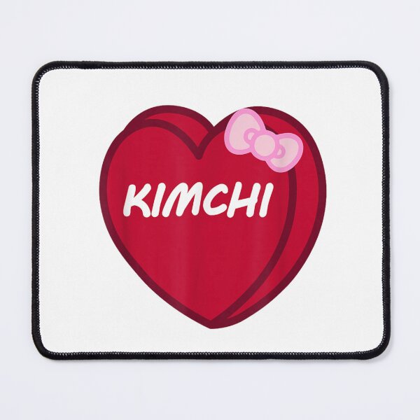 Item preview, Kimchi Heart Pink Ribbon Bow Kawaii Korean Food Lover Aesthetic Design designed and sold by EricCotanori.
