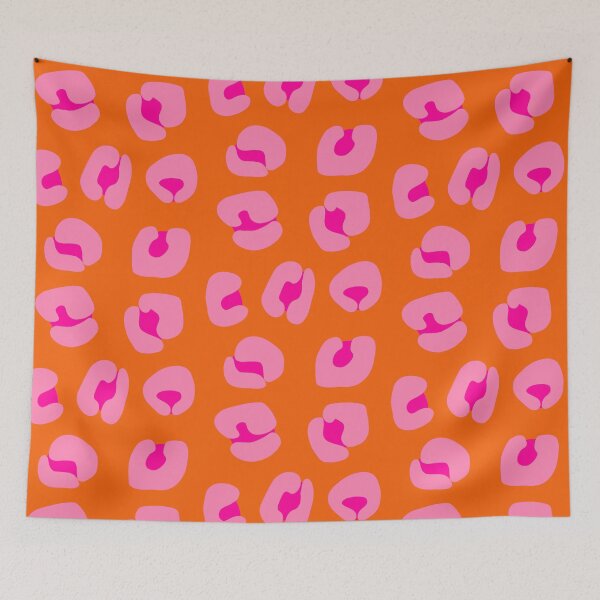 Item preview, Pink Leopard Spots Print on Orange  designed and sold by OneThreeSix.