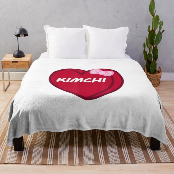 Item preview, Kimchi Heart Pink Ribbon Bow Kawaii Korean Food Lover Aesthetic Design designed and sold by EricCotanori.