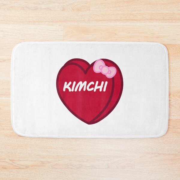 Item preview, Kimchi Heart Pink Ribbon Bow Kawaii Korean Food Lover Aesthetic Design designed and sold by EricCotanori.