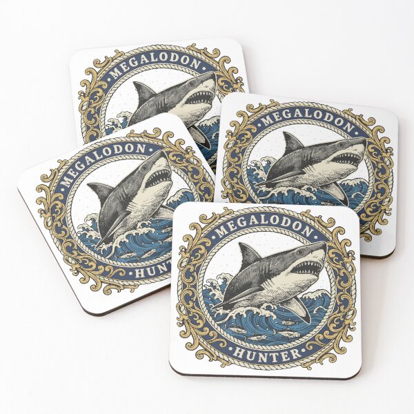 Item preview, Megalodon Hunter Vintage Emblem designed and sold by PixelStudioBe.