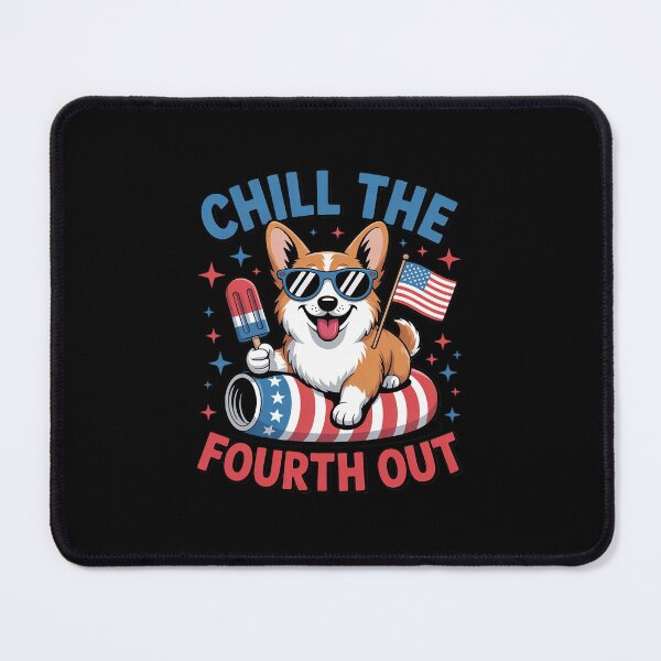 Item preview, Chill the Fourth Out Cute Corgi Patriotic 4th Of July T designed and sold by MarkLeedsArt.