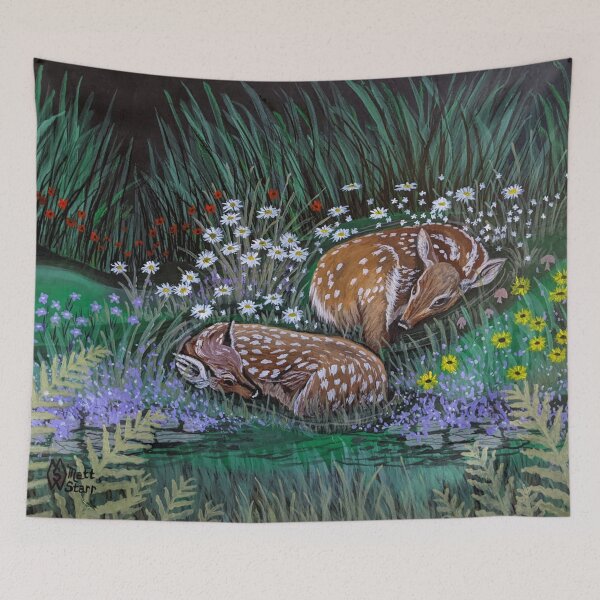 Item preview, Twin Fawns in a Flowering Meadow designed and sold by Matt Starr Fine Art .