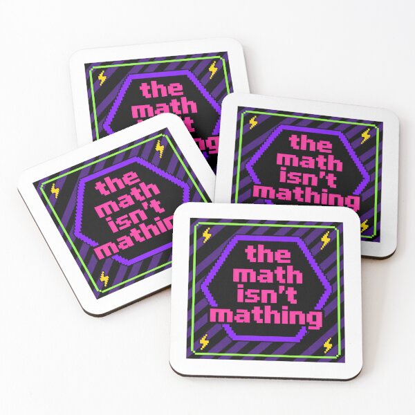 Item preview, The Math Isn't Mathing - Pixel Text Meme Art designed and sold by PictorialWhimsy.