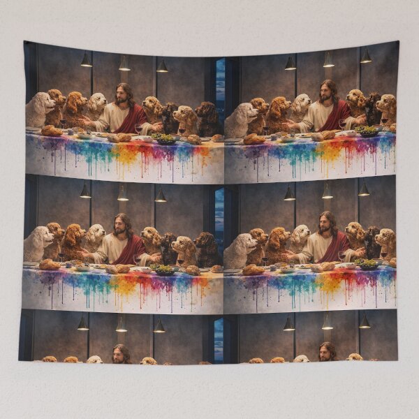 Item preview, The Last Supper Reimagined with Cockapoo Dogs designed and sold by Paul Thompson Photography.