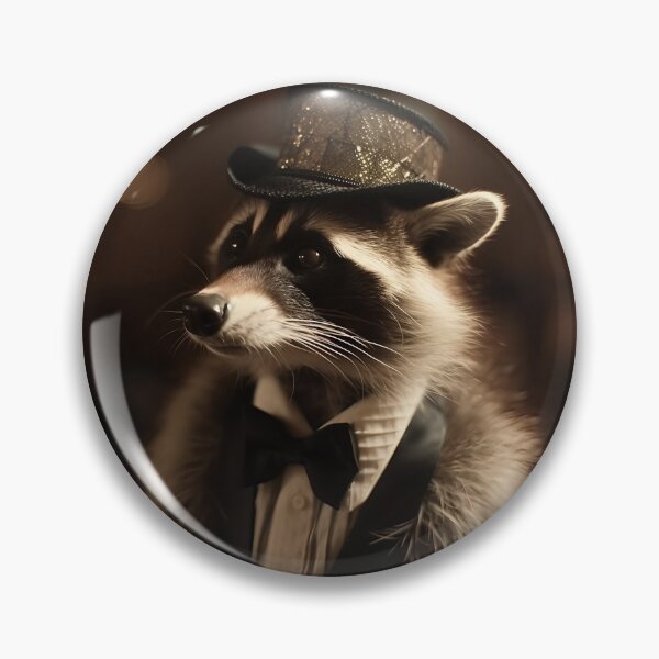 Item preview, Dapper Gentleman Raccoon - Vintage Great Gatsby Oil Painting designed and sold by naughty-raccoon.