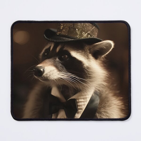 Item preview, Dapper Gentleman Raccoon - Vintage Great Gatsby Oil Painting designed and sold by naughty-raccoon.