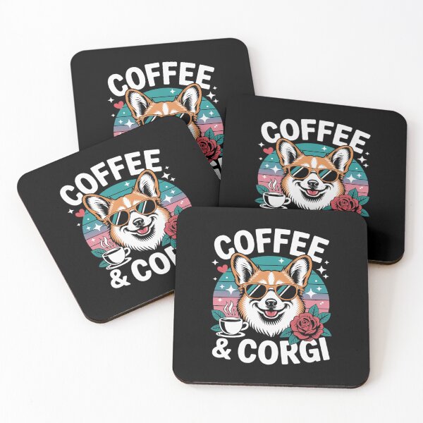 Item preview, Coffee and Corgi for Corgi Dog Pet Lovers 1 designed and sold by MarkLeedsArt.