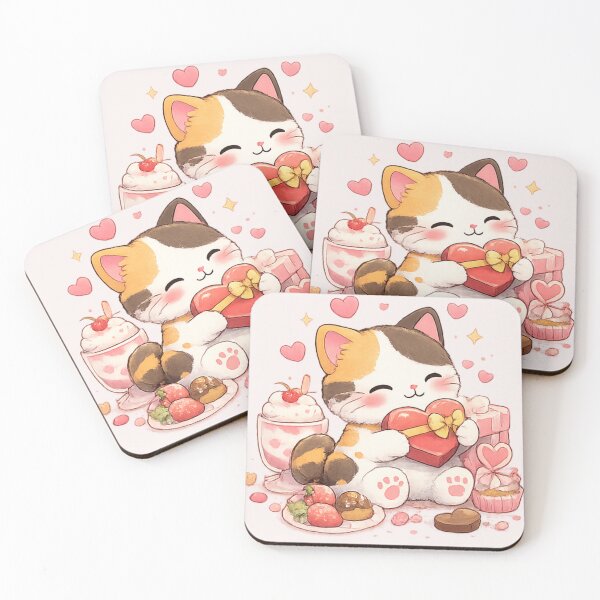 Item preview, Mochi Cozy Cat – Valentine Sweet Love designed and sold by Mochi Studio.