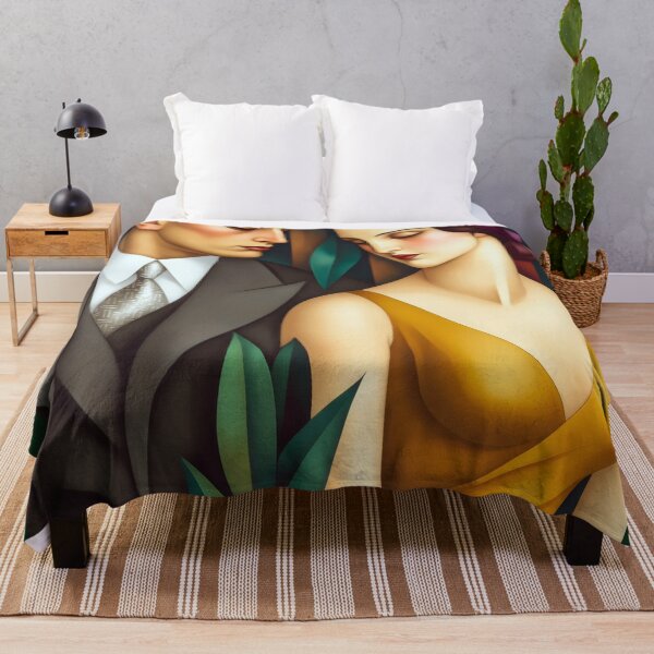 Item preview, Art Deco Lovers in a Lush Modernist Dream designed and sold by Shoot-The-Moon.