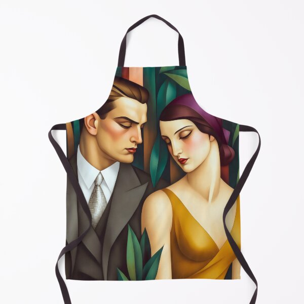Item preview, Art Deco Lovers in a Lush Modernist Dream designed and sold by Shoot-The-Moon.