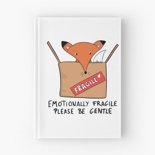 Item preview, Emotionally Fragile Please Be Gentle Cute Fox in Box designed and sold by DesignFreakArt.