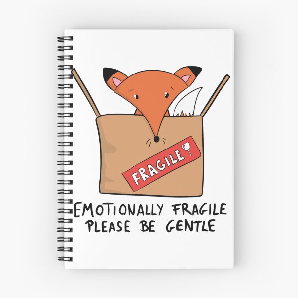 Item preview, Emotionally Fragile Please Be Gentle Cute Fox in Box designed and sold by DesignFreakArt.