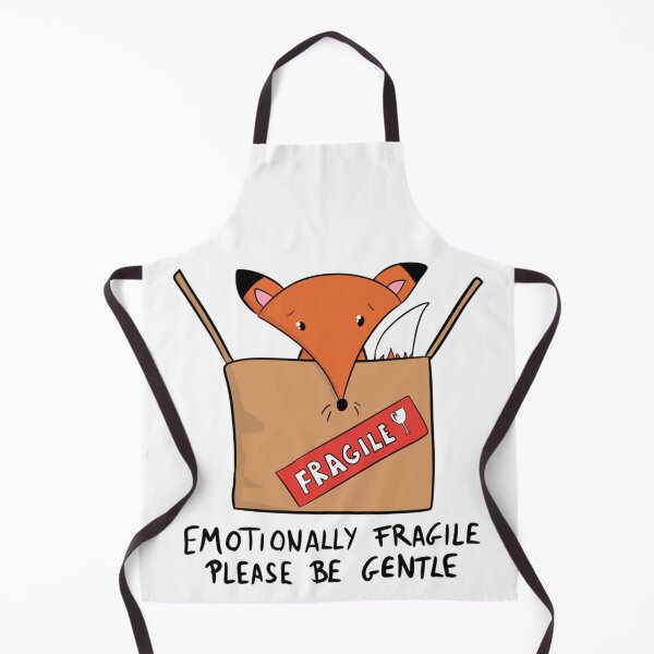 Item preview, Emotionally Fragile Please Be Gentle Cute Fox in Box designed and sold by DesignFreakArt.