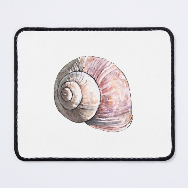 Item preview, Pink Land Snail Shell - Watercolor Illustration designed and sold by AquarellChill.
