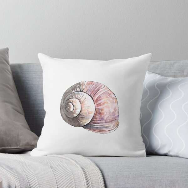 Item preview, Pink Land Snail Shell - Watercolor Illustration designed and sold by AquarellChill.