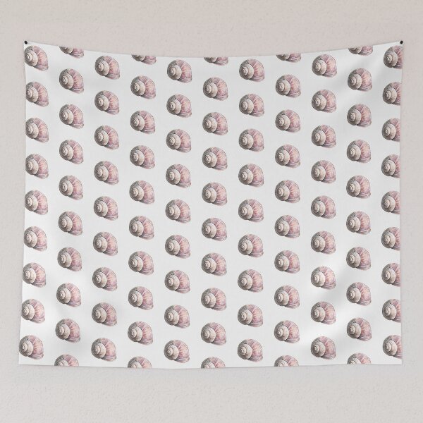Item preview, Pink Land Snail Shell - Watercolor Illustration designed and sold by AquarellChill.
