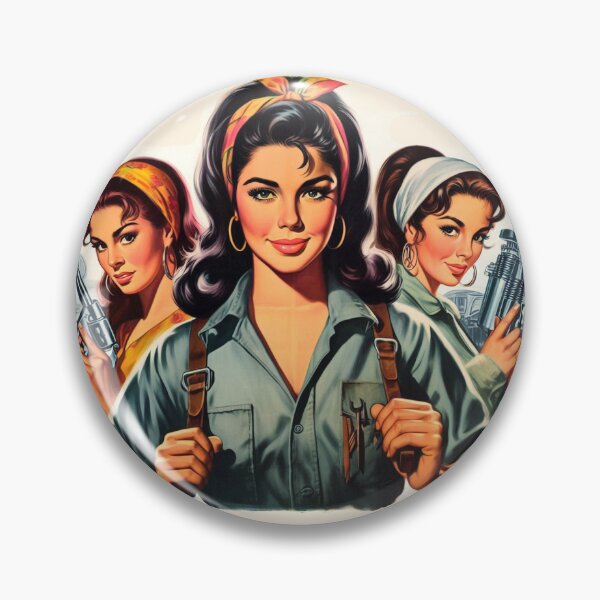 Item preview, Retro Mechanic Girls designed and sold by PulpVintage.