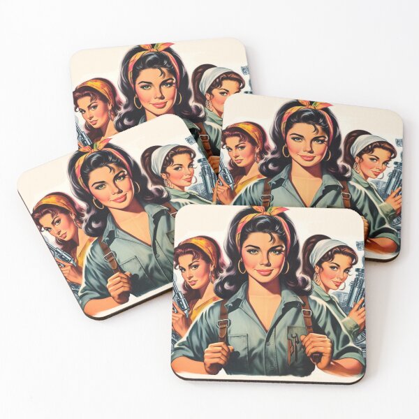 Item preview, Retro Mechanic Girls designed and sold by PulpVintage.
