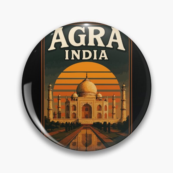 Item preview, Agra Taj Mahal India Retro Vintage Travel designed and sold by TomFrontierArt.