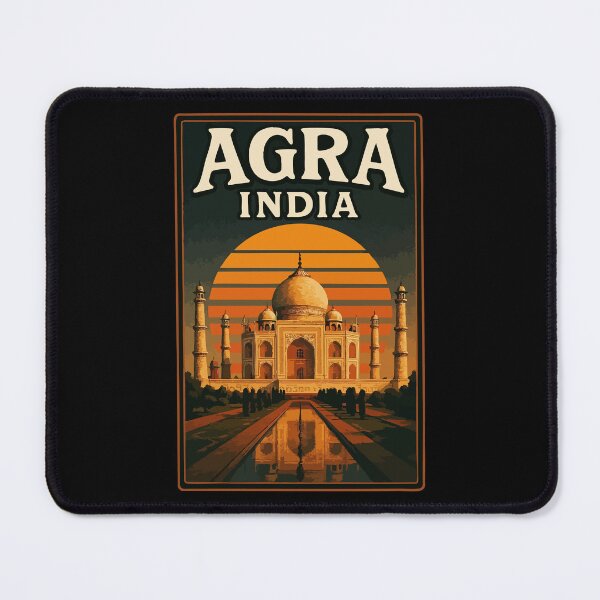 Item preview, Agra Taj Mahal India Retro Vintage Travel designed and sold by TomFrontierArt.