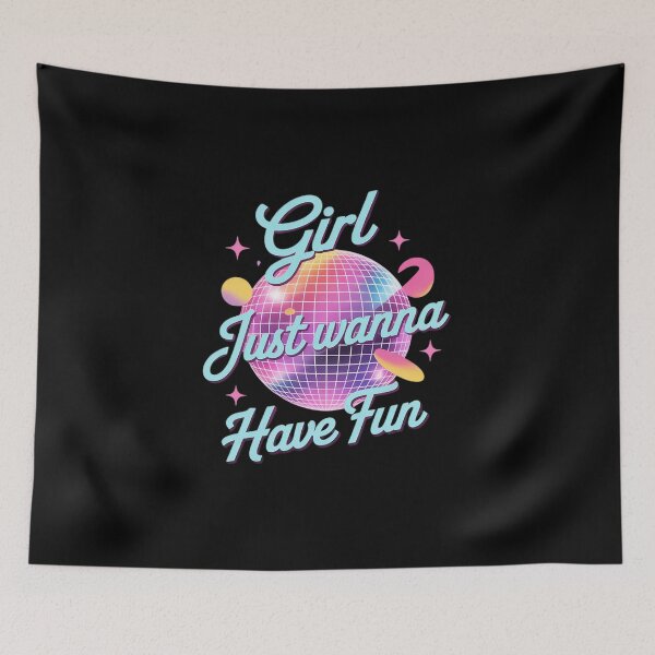 Item preview,  80's Girls Just Wanna Have Fun Nostalgia 1980s  designed and sold by angolinnArt.