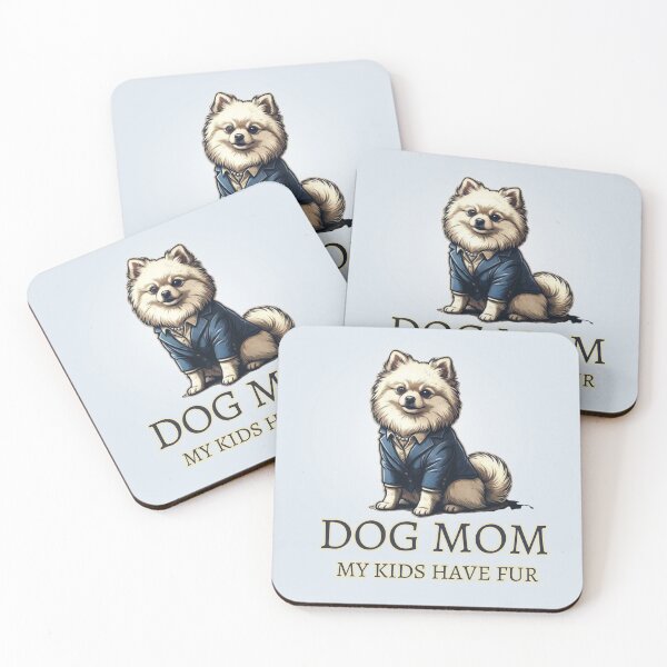 Item preview, Dog Mom My Kids Have Fur - Cute White Pomeranian Tuxedo Tee designed and sold by PriyaMagic.