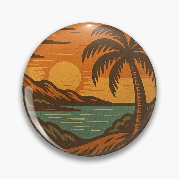 Item preview, Retro Jamaica Tropical Palm Tree Travel Art - Vintage Beach Sunset designed and sold by TSE DESIGN.