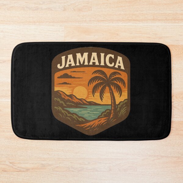 Item preview, Retro Jamaica Tropical Palm Tree Travel Art - Vintage Beach Sunset designed and sold by TSE DESIGN.