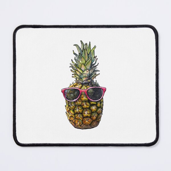 Item preview, Pineapple with sunglasses - Watercolor illustration designed and sold by AquarellChill.