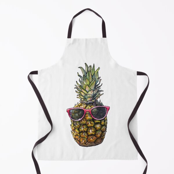 Item preview, Pineapple with sunglasses - Watercolor illustration designed and sold by AquarellChill.
