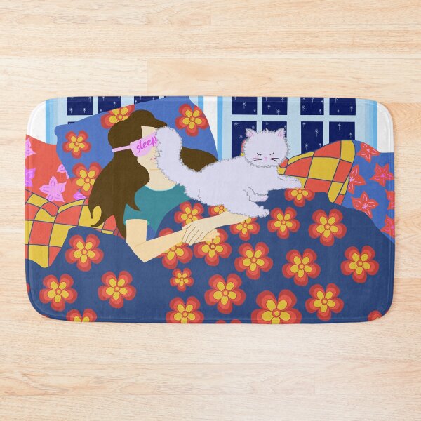 Item preview, Cozy Cat Interruption – Whimsical Cat and Woman Morning Illustration designed and sold by MidModMagic.