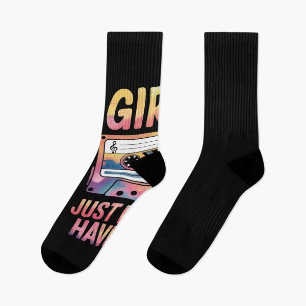 Item preview,  Girls Just Wanna Have Fun Nostalgia 1980s 80's Black 1 designed and sold by angolinnArt.
