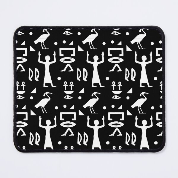 Item preview, Ancient Egyptian Hieroglyphs 2 – White Hand-Drawn Symbols on Black designed and sold by Graphroad.