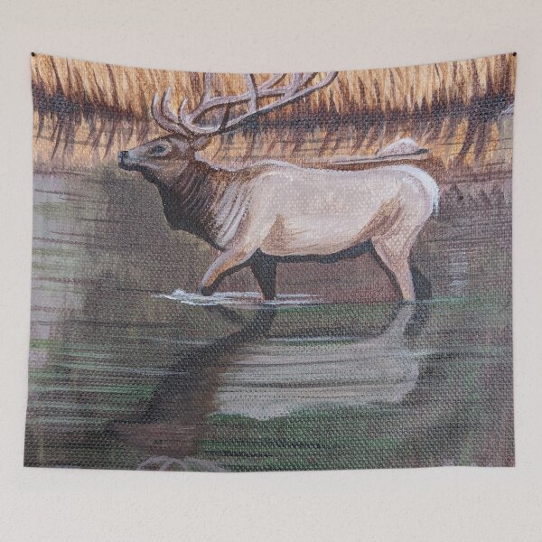 Item preview, Bull Elk Reflection  designed and sold by Matt Starr Fine Art .