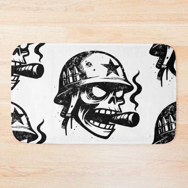 Item preview, Military Skull With Cigar designed and sold by Skulls & Calaveras.