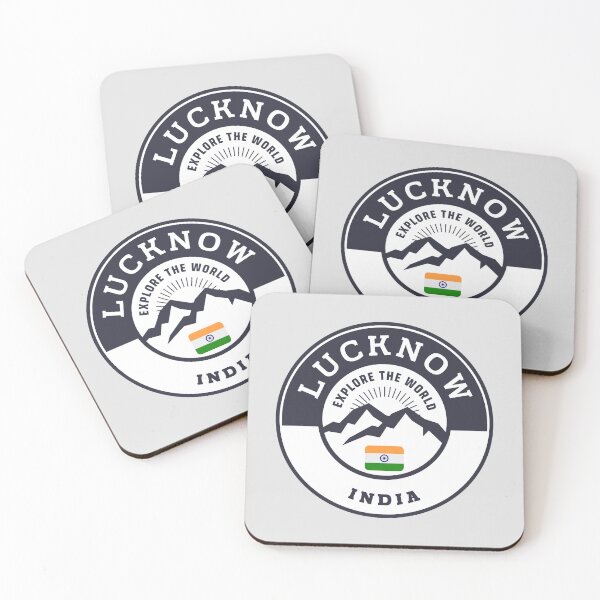 Item preview, Lucknow India | Black and White Travel Crest designed and sold by World Designs.
