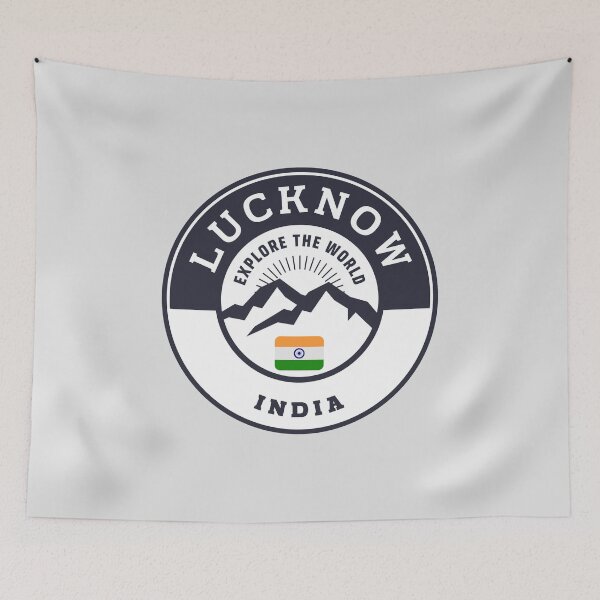 Item preview, Lucknow India | Black and White Travel Crest designed and sold by World Designs.