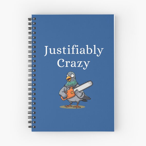 Item preview, Crazy Pigeon holding a Chainsaw  designed and sold by Quirky-N-Cute.
