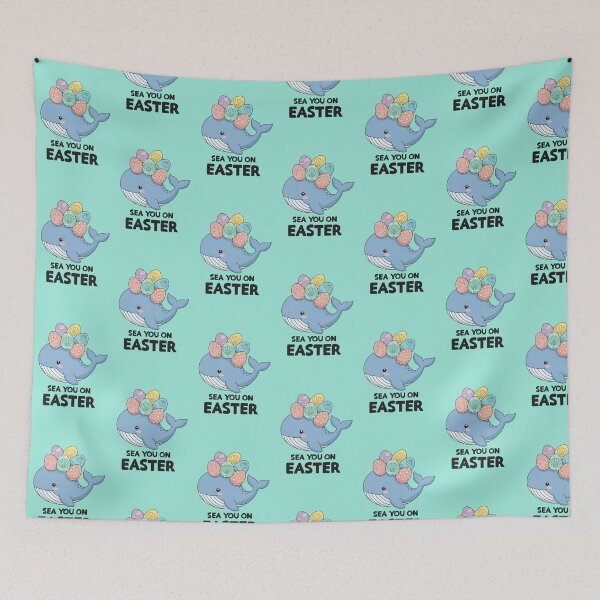 Item preview, Sea You on Easter – Cute Whale Easter Illustration designed and sold by Sea Gem.