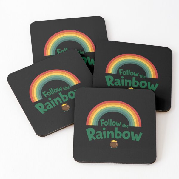 Item preview, Follow The Rainbow St Patriks Day Irish Shamrock Funny Gifts T-Shirt designed and sold by MalwasBasket.
