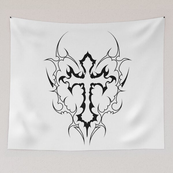 Item preview, Cross in heart Cybertribal designed and sold by Tribalgothss.