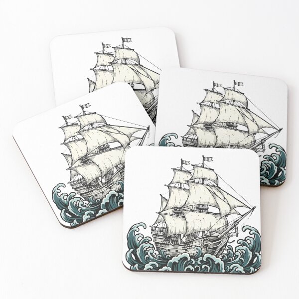 Item preview, Ancient Warship in Stormy Waves designed and sold by PixelStudioBe.