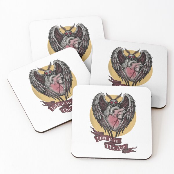 Item preview, Love Is In The Air Mothman Heart Wings Valentine Cryptid Aesthetic designed and sold by Phil Ben.