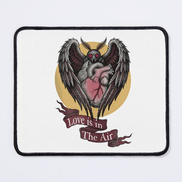 Item preview, Love Is In The Air Mothman Heart Wings Valentine Cryptid Aesthetic designed and sold by Phil Ben.