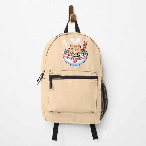 Item preview, Kawaii Cat Eating Ramen - Funny Japanese Noodle Soup designed and sold by GREENZ0NE.