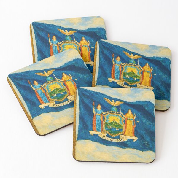 Item preview, New York State Flag designed and sold by TinCatOutPost.