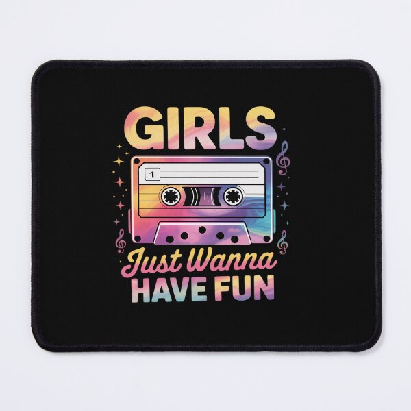 Item preview,  Girls Just Wanna Have Fun Nostalgia 1980s 80's Black designed and sold by angolinnArt.
