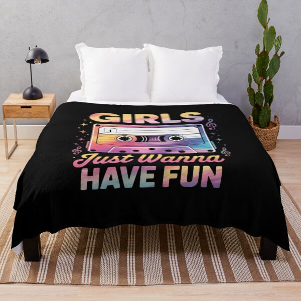 Item preview, Girls Just Wanna Have Fun Nostalgia 1980s 80's Black designed and sold by angolinnArt.